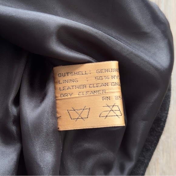 Vintage Rem Garson Suede Jacket /Top Black Women’s Size Medium - Picture 11 of 12